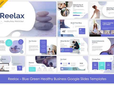 Reelax - Blue Green Healthy Business GSlides 2TGUY7N