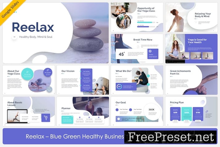 Reelax - Blue Green Healthy Business GSlides 2TGUY7N