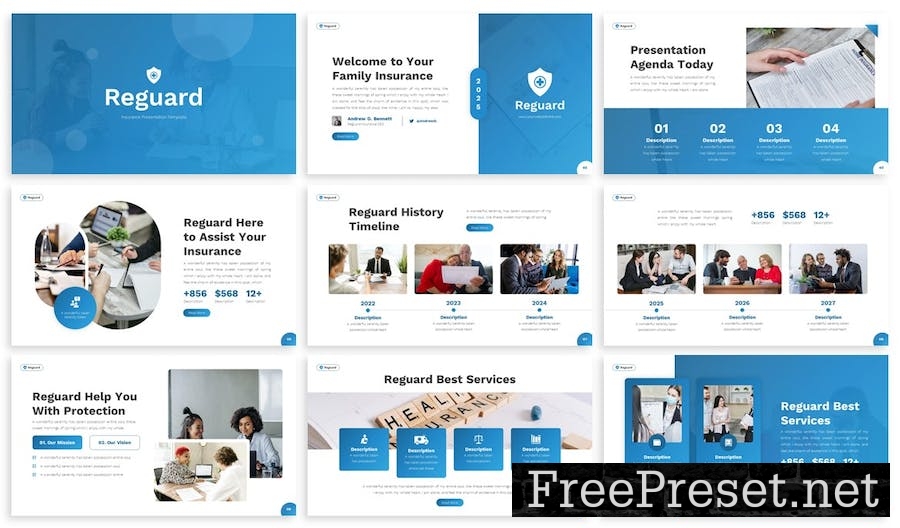 Reguard - Insurance Google Slide Template RAXZFM3