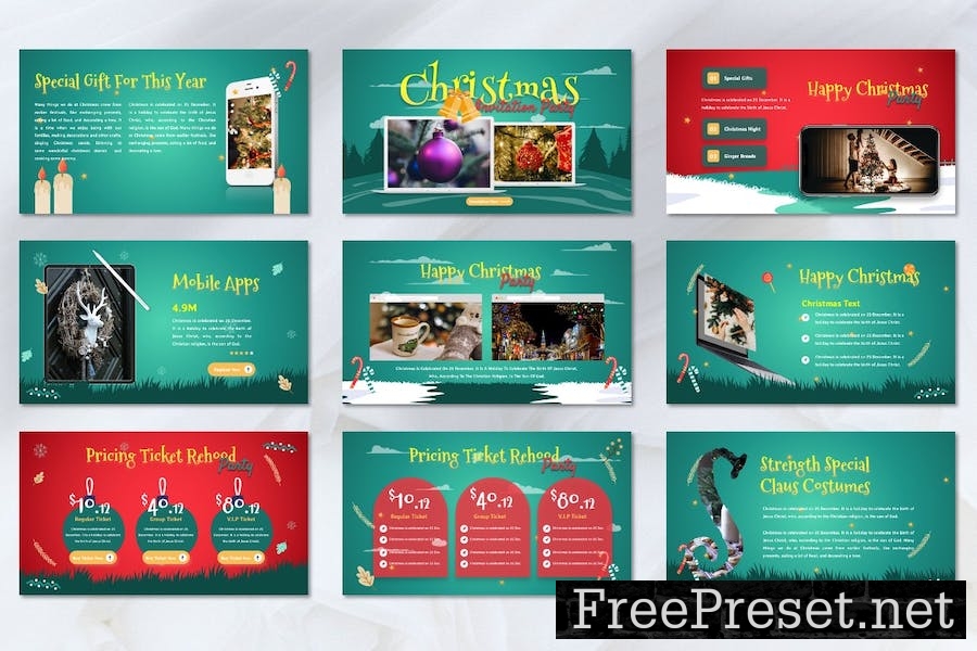 Rehood - Christmas Party Googleslide Template EN82XFK