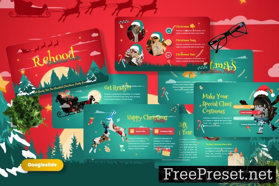 Rehood - Christmas Party Googleslide Template EN82XFK