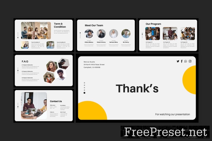 Respace - Coworking Space Google Slides Template