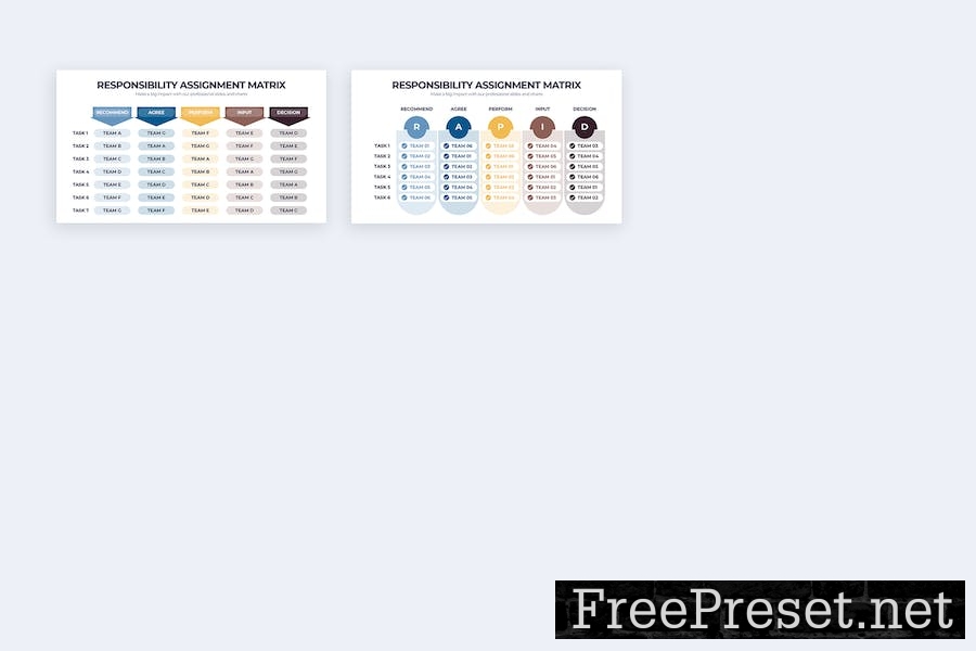 Responsibility Matrix Google Slides Infographics RSVQRQ6