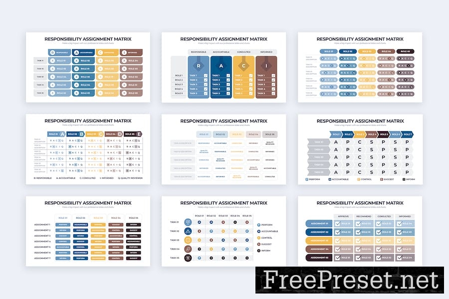 Responsibility Matrix Google Slides Infographics RSVQRQ6