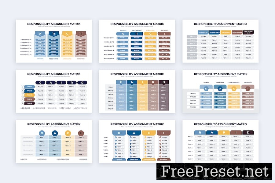 Responsibility Matrix Google Slides Infographics RSVQRQ6