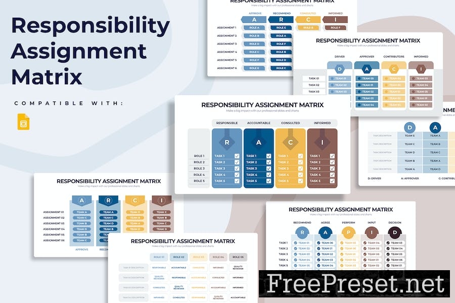 Responsibility Matrix Google Slides Infographics RSVQRQ6