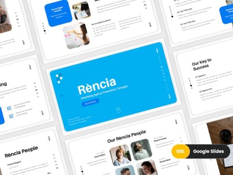 Rència - Advertising Agency Google Slides WSDLFGE