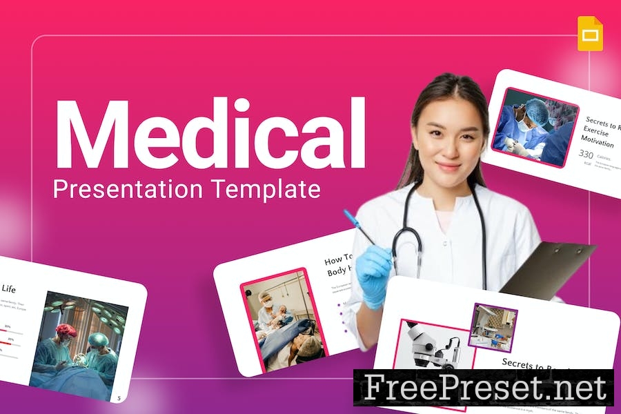 Rheumatism Pink Creative Medical Google Slides R62UGSR