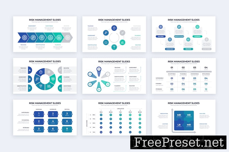 Risk Management Google Slides Infographics JBJAZBC