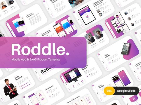 Roddle - Mobile App & SAAS Google Slides Template 2FREBFT