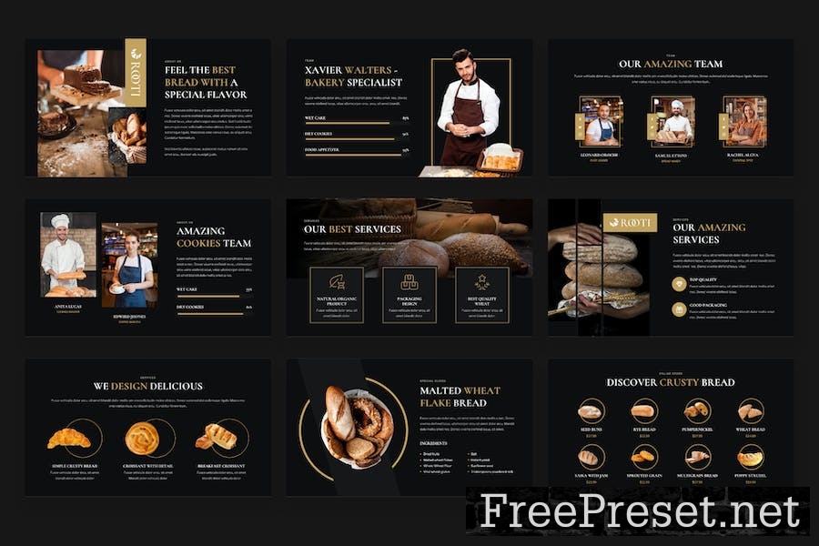 ROOTI - Bakery & Pastry Google Slides Template XKU8H7M