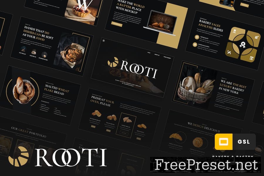 ROOTI Bakery & Pastry Google Slides Template XKU8H7M