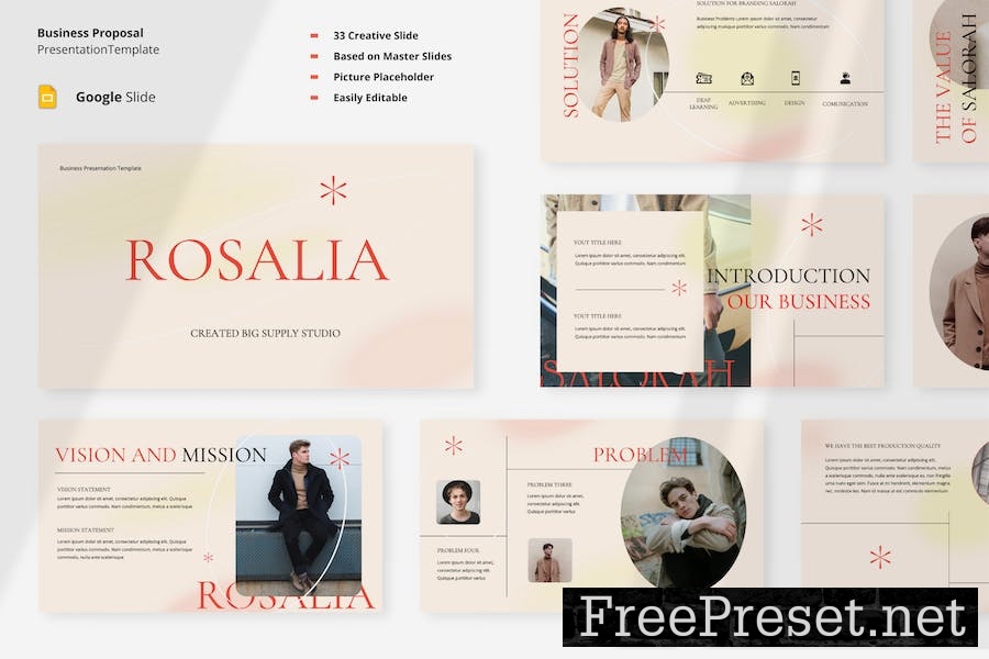 Rosalia GoogleSlide Business Proposal Presentation P7SZH67