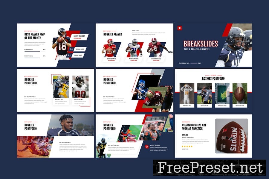 Roskies - American Football Google Slides Template GWX4UFJ