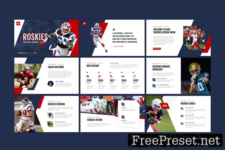 Roskies - American Football Google Slides Template GWX4UFJ