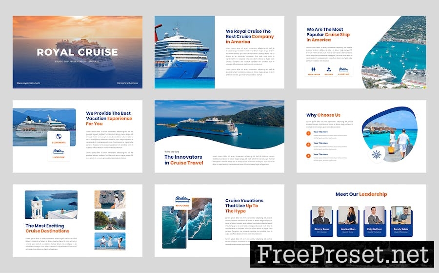 Royal Cruise - Cruise Ship Google Slide Template 5JWMBFP