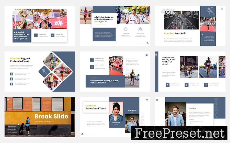 Runnizer - Running Event Google Slide Template LEGETN8