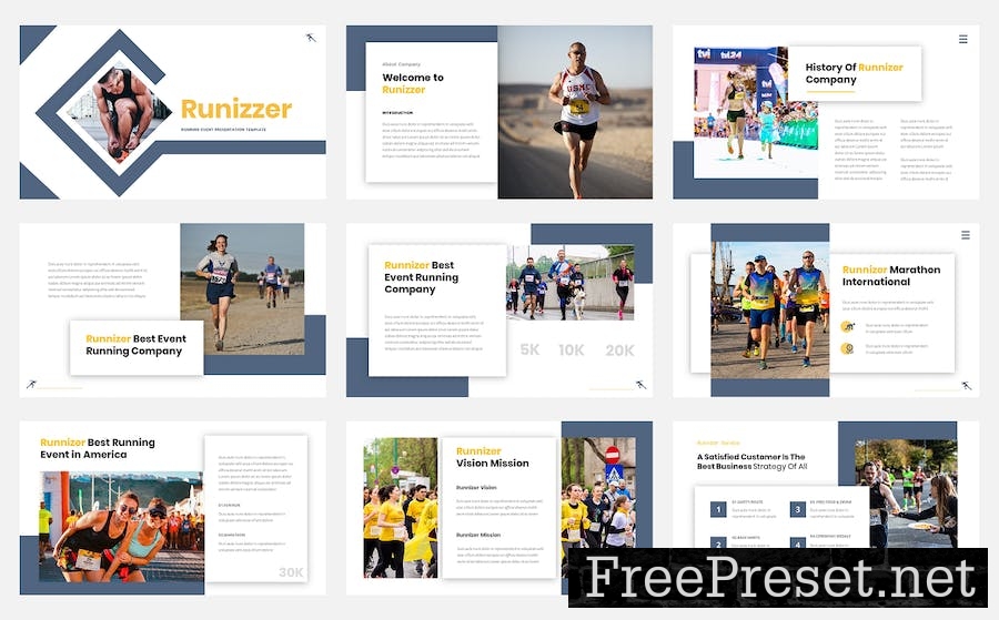 Runnizer - Running Event Google Slide Template LEGETN8