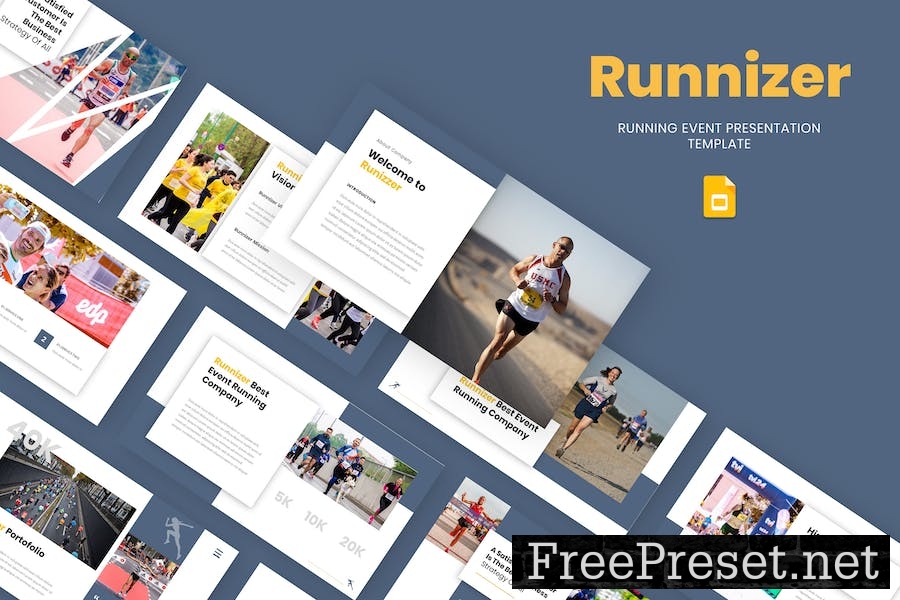 Runnizer - Running Event Google Slide Template LEGETN8