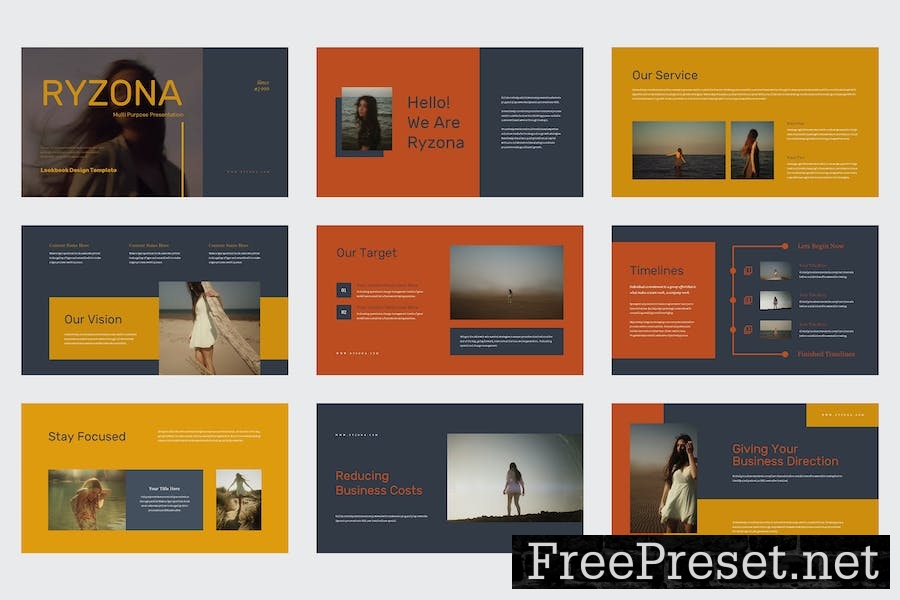 Ryzona - Business Lookbook Google Slides Template LVWM8KL