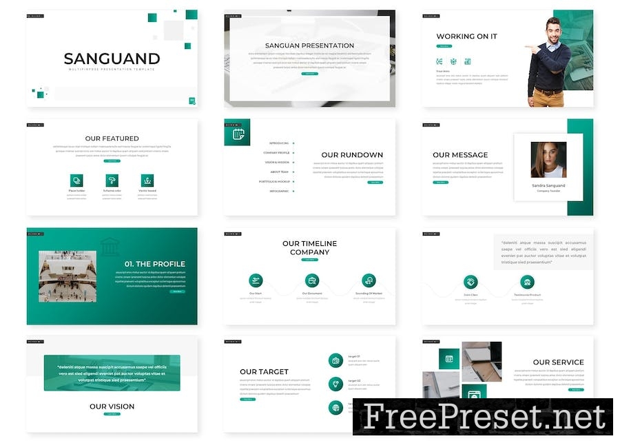 Sanguand - Business Google Slides Template C9JFU5A