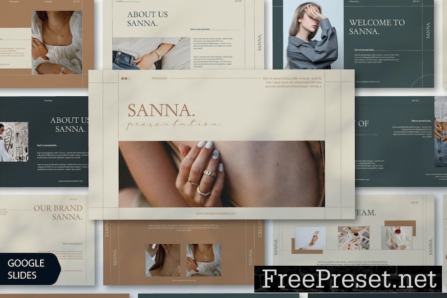 Sanna Fashion Google Slides Template VXKJPSL