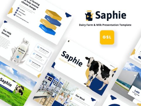 Saphie - Dairy Farm & Milk Google Slides Template RAMJR4P