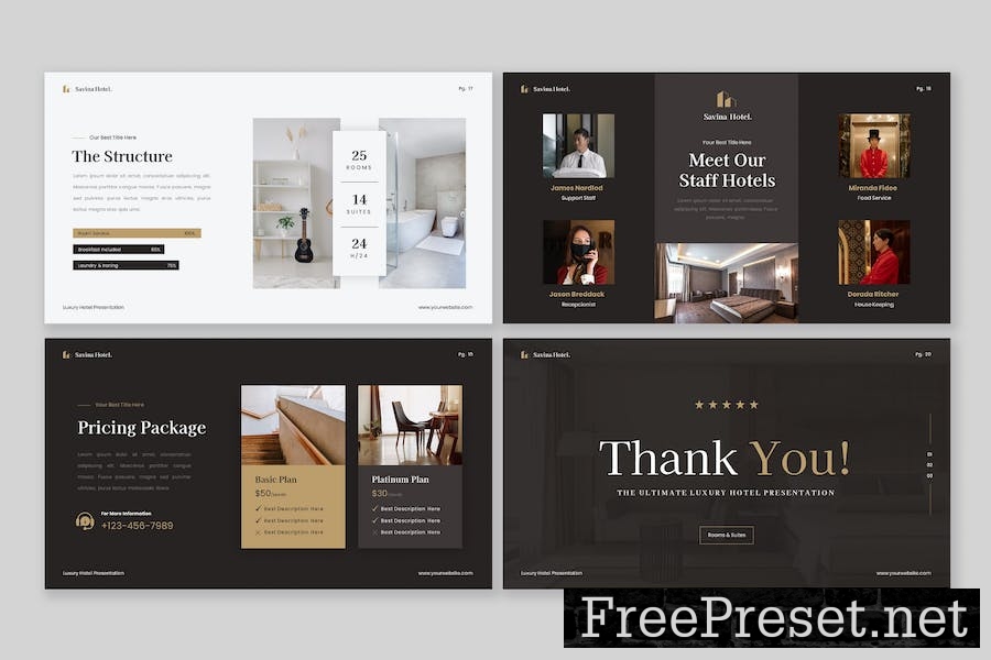 Savina - Luxury Hotel Google Slides Template LUAVZ4X