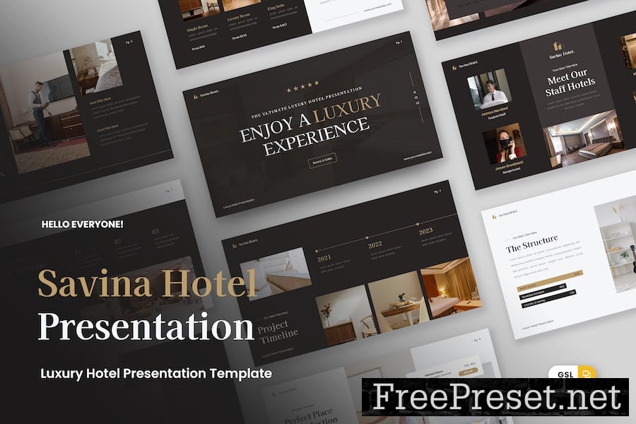 Savina - Luxury Hotel Google Slides Template LUAVZ4X