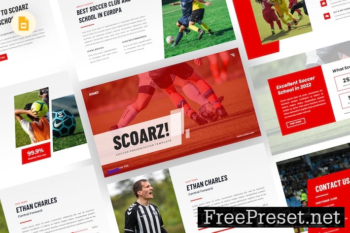 Scoarz - Soccer Google Slides Template XE3N89E