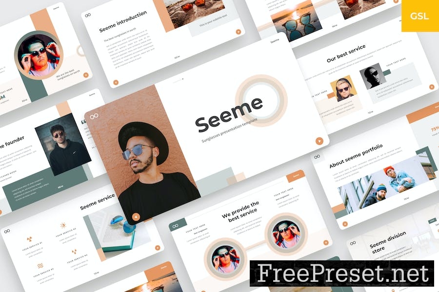 Seeme- Glasses Google Slides Template PKGDC5R