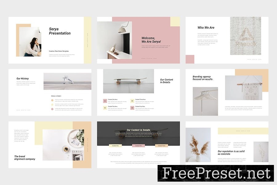 Serya : Creative Pale Keynote Template NC55G4B