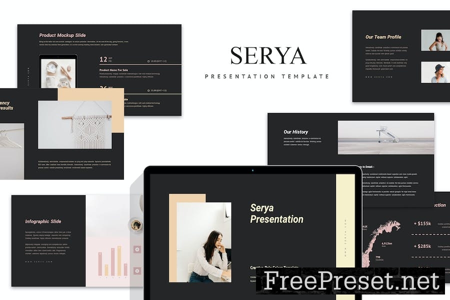 Serya : Creative Pale Keynote Template NC55G4B