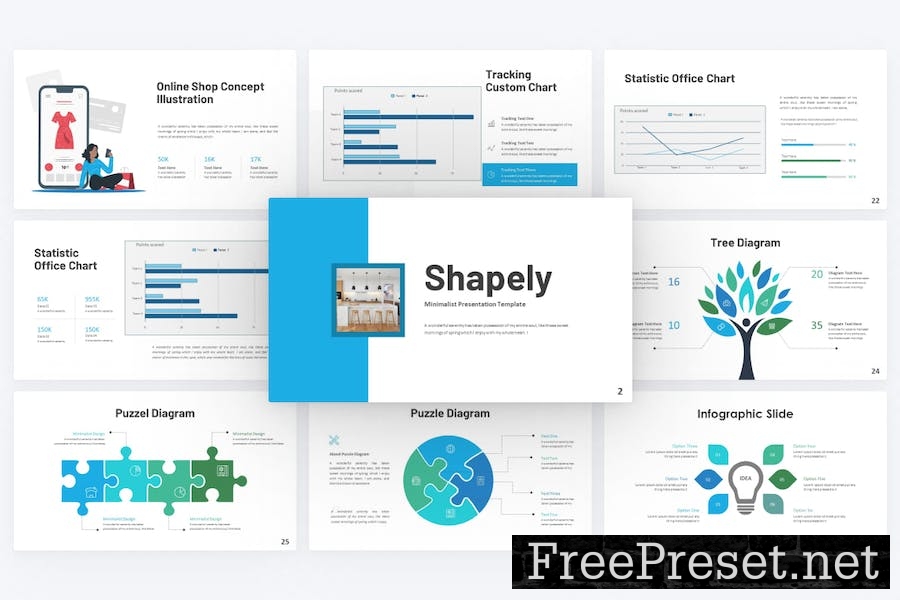 Shapely Minimalist Google Slides Template RN3J7DT