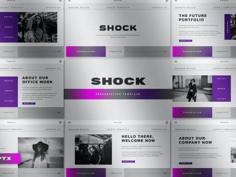 Shock Business Presentation Google Slide Template YN65423