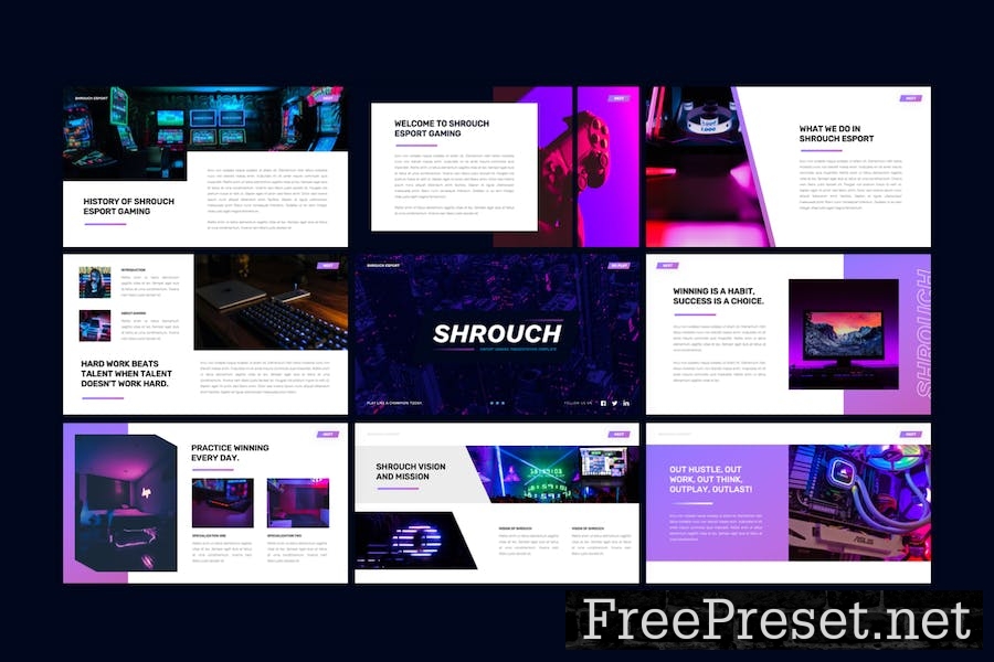 Shrouch - Esport Gaming Google Slides Template 5HCRWBJ