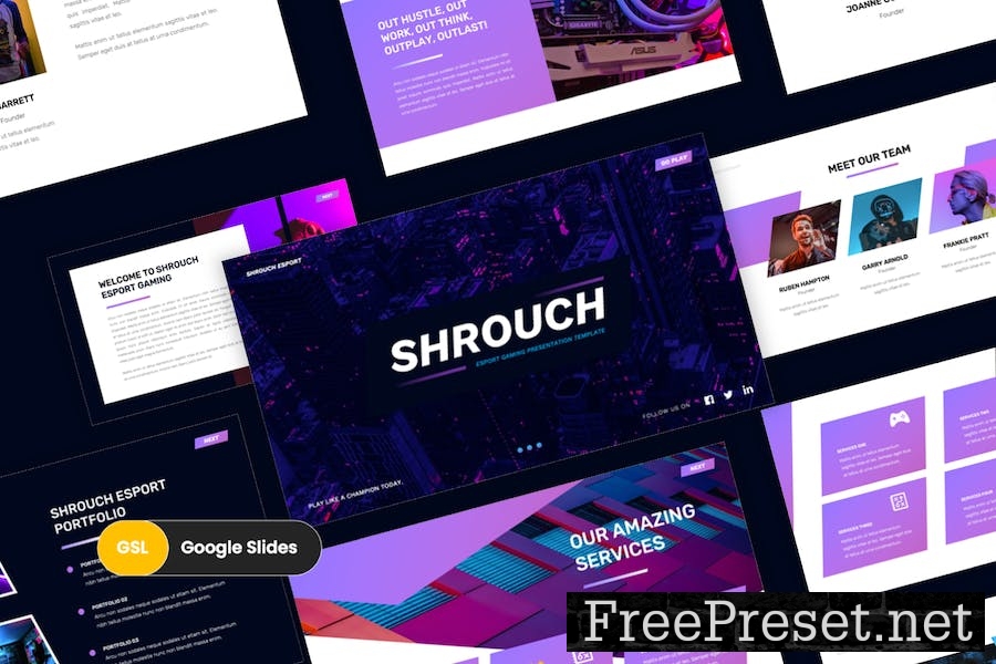 Shrouch - Esport Gaming Google Slides Template 5HCRWBJ