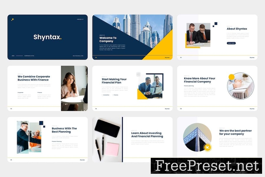 Shyntax - Business Agency Google Slides Template DBZ5M3G