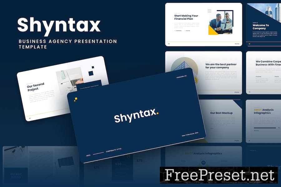 Shyntax - Business Agency Google Slides Template DBZ5M3G