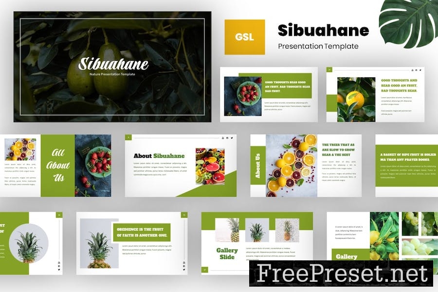 Sibuahane - Natural Google Slides Template YN4X3HZ