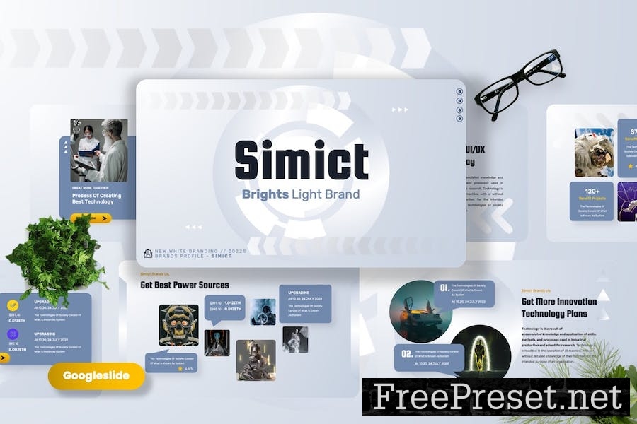 Simict - Pure Multipurpose Googleslide Templates N4UP58G