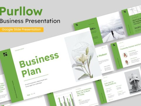 Simple Green White Creative Modern Business Plan KBZUMM2