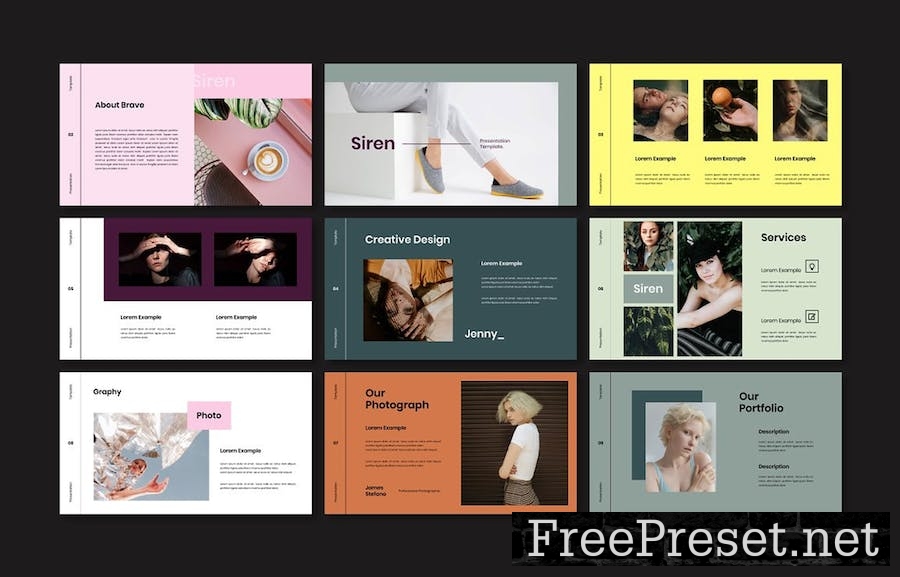 Siren Google Slides Presentation Template EKVD6KB