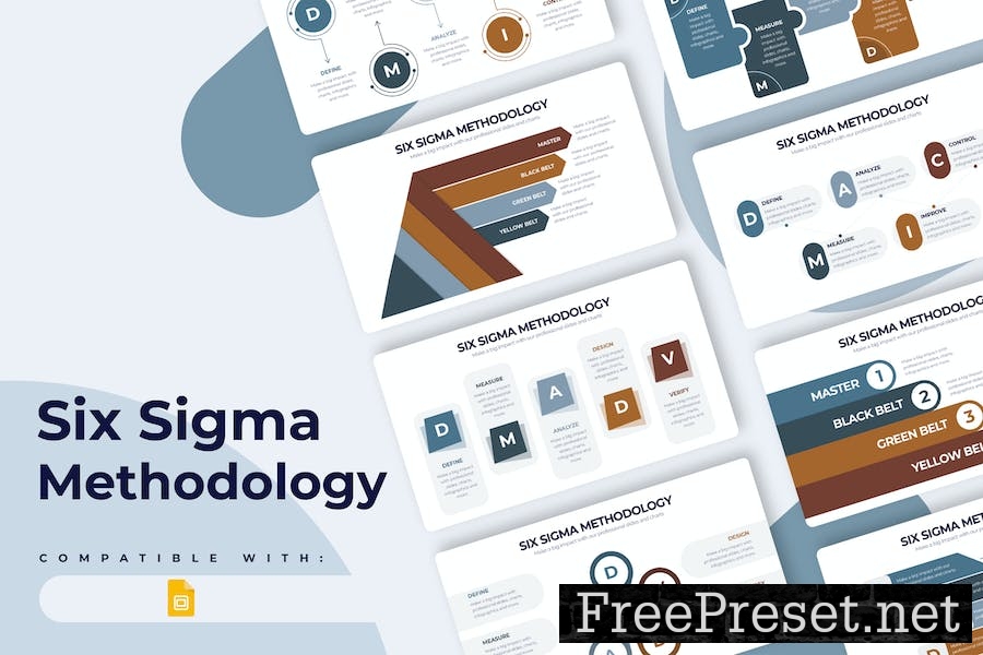 Six Sigma Methodology Google Slides Infographics LMB7AWZ