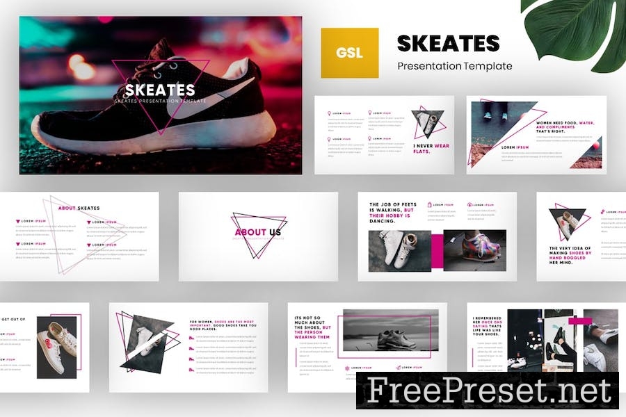 Skeates - Shoes & Sneakers Google Slides Template QMZYYR9