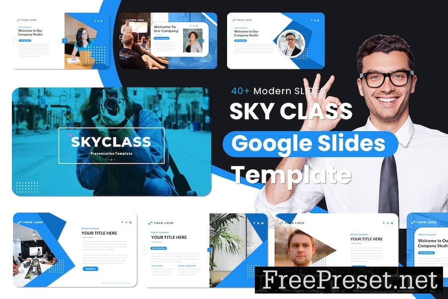 SKYCLASS Business Google Slides Template H5HXX3J