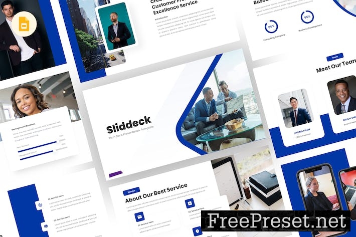 Sliddeck - Pitch Deck Google Slides Template 3F3D5WU