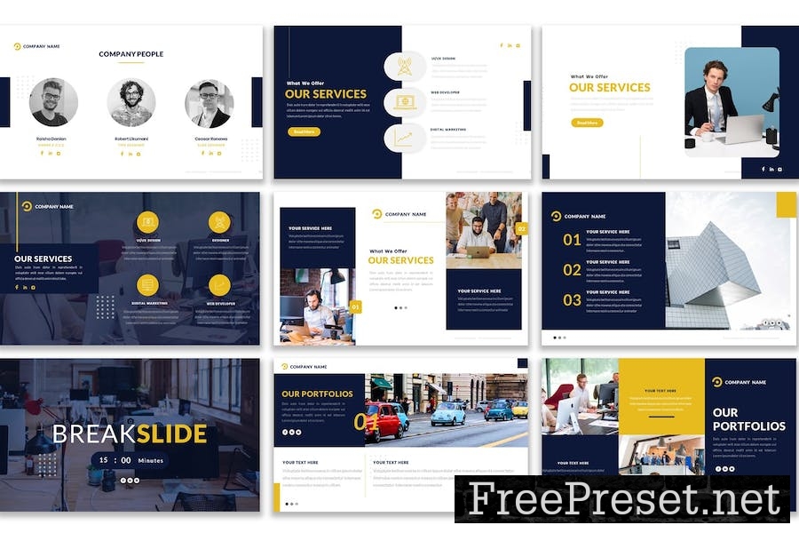 SLIDES COMPANY Google Slides Presentation Template 4S6LUE4