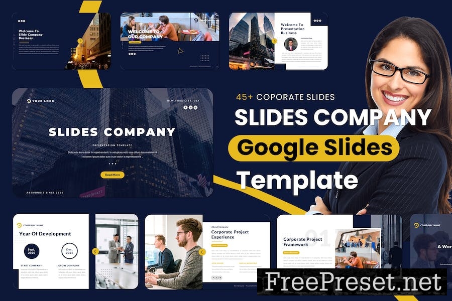 SLIDES COMPANY Google Slides Presentation Template 4S6LUE4