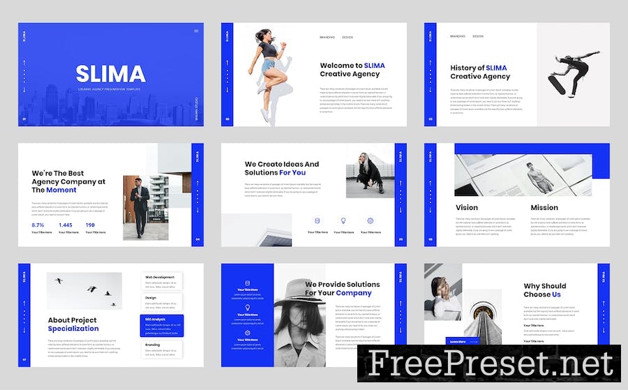 SLIMA - Creative Agency Google Slide Template 8SDMXU5